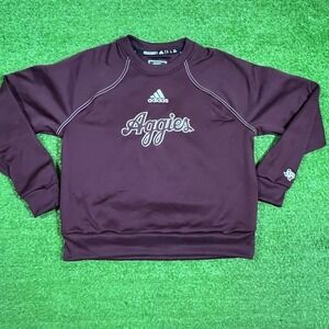 Texas A&M‎ Adidas Sweatshirt Womens SM Aggie Script Maroon Pullover EUC